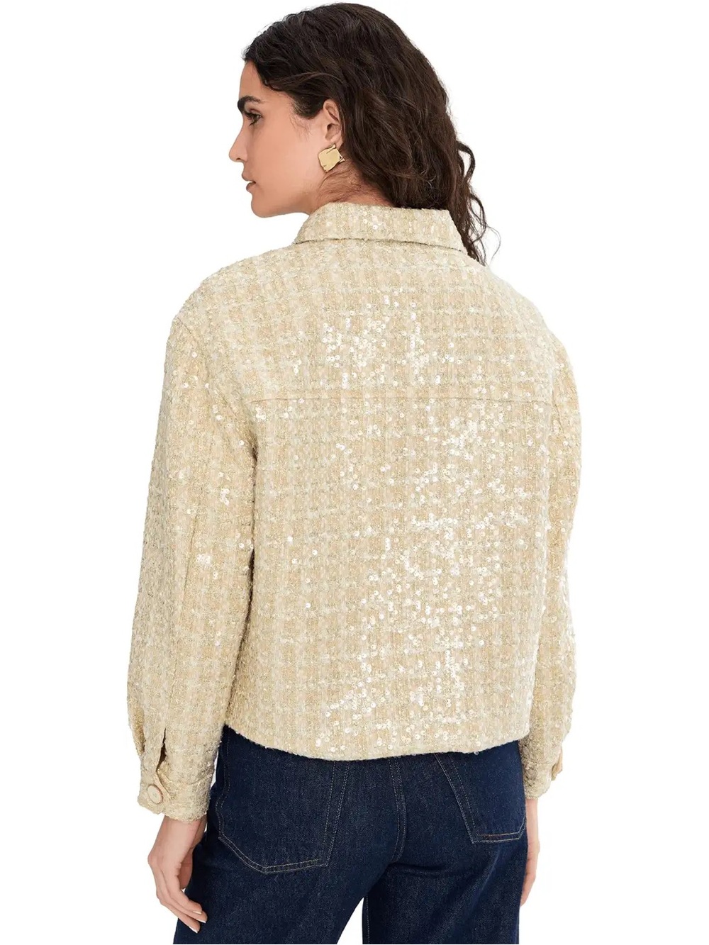 NWT Vince Camuto Gold Tweed Jacket - Picture 6 of 6